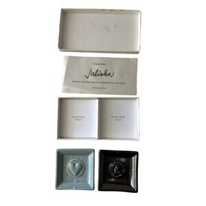 Juliska Mini Bridal Square Tray Set NIB Unused Box Has Shelving Wear Rare